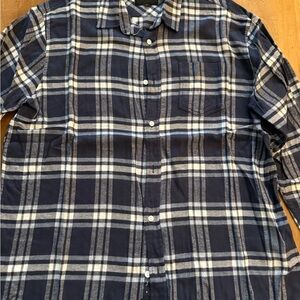 Rails Navy and White Plaid Button Down Shirt